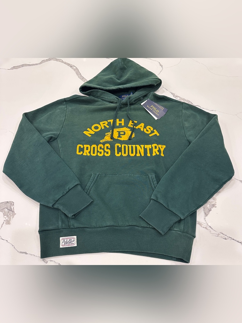 Polo Ralph Lauren North East Cross Country Hoodie Sweatshirt Green Sz S NWT